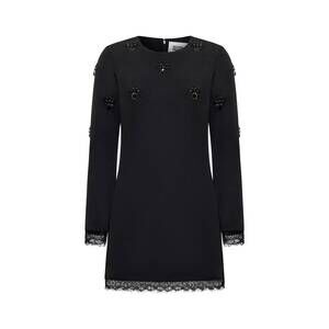 NEW SILVIAN HEACH women's jewel details and lace dress in black